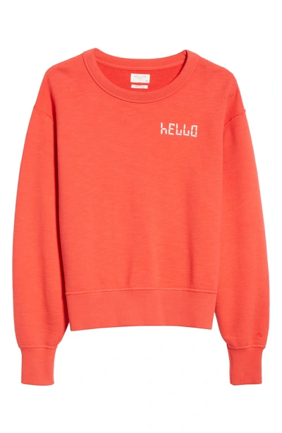 Shop Rag & Bone Hello Sweatshirt In Candy Apple