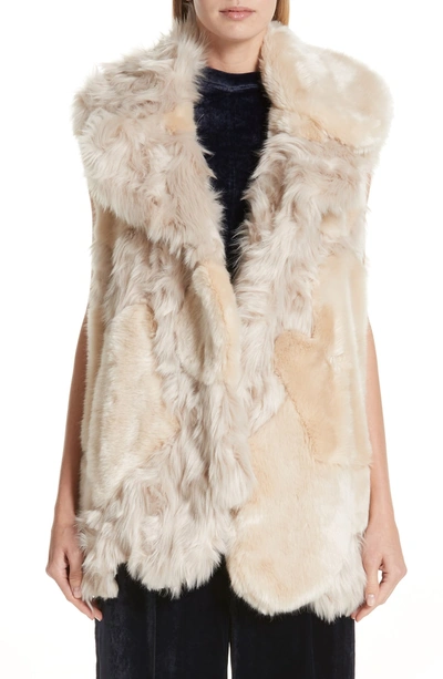 Shop Stella Mccartney Faux Fur Vest In Champagne