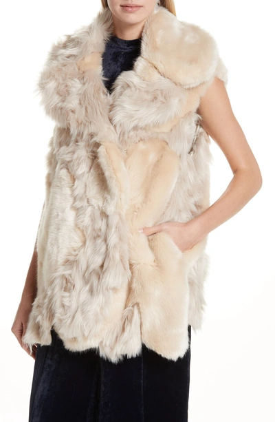 Shop Stella Mccartney Faux Fur Vest In Champagne