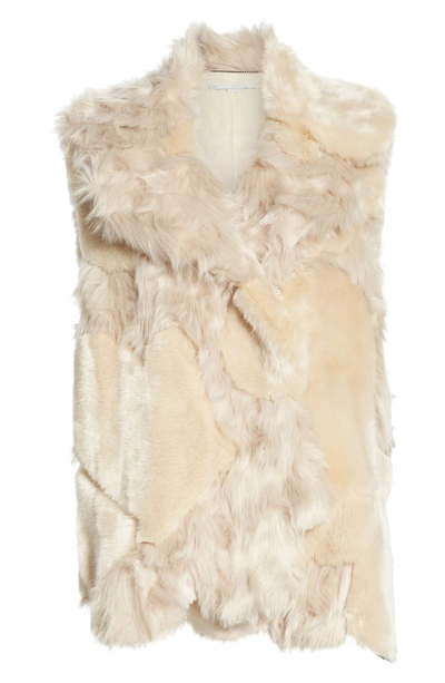 Shop Stella Mccartney Faux Fur Vest In Champagne