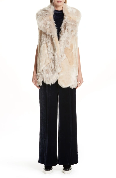 Shop Stella Mccartney Faux Fur Vest In Champagne