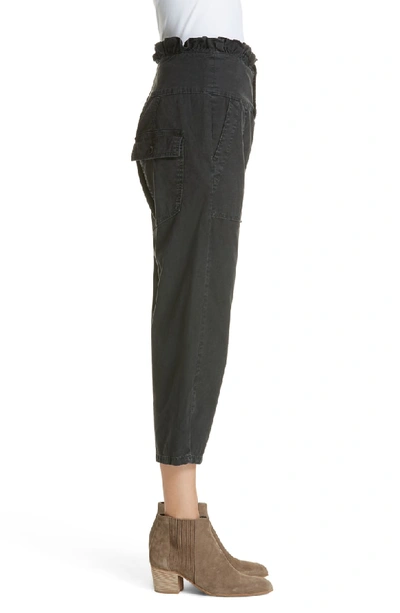 Shop The Great Ruffle Armies High Rise Pants In Washed Black