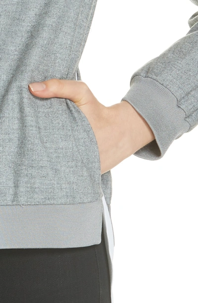 Shop Ted Baker Pritara Pleat Neck Stretch Wool Blend Jacket In Grey