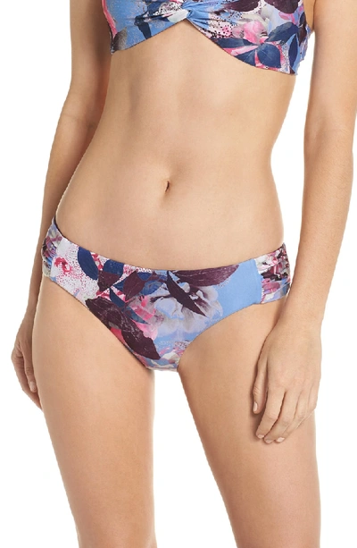 Shop Becca Orchid Bloom Reversible Bikini Bottoms In Purple Multi