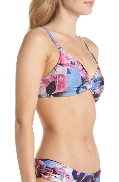 Shop Becca Orchid Bloom Reversible Bikini Bottoms In Purple Multi