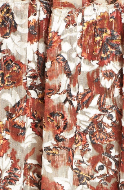 Shop Hemant & Nandita Cover-up Maxi Dress In Rust Multi