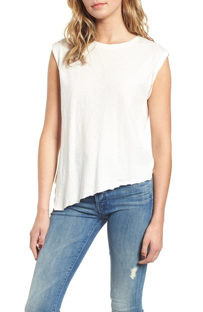Shop Hudson Roll Sleeve Tank In Off White
