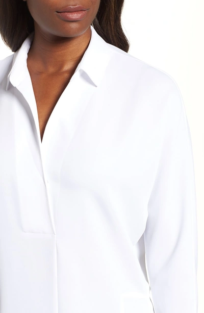Shop Nic + Zoe Flowing Ease Blouse In Paper Whit