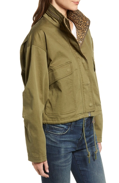 Shop Current Elliott The Cropped Infantry Jacket In Capulet Olive