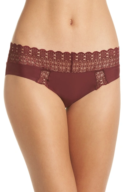Shop Honeydew Intimates Skinz Lace Hipster Briefs In Black Pearl