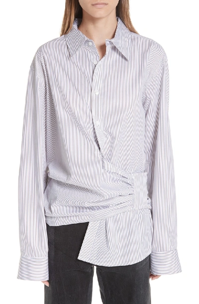 Shop Martine Rose Pull Shirt In White Brown Blue