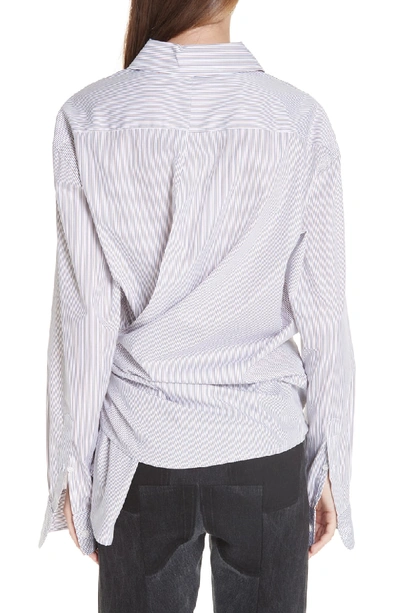 Shop Martine Rose Pull Shirt In White Brown Blue