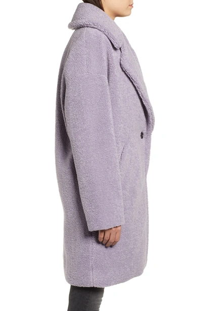Shop Kendall + Kylie Faux Fur Teddy Coat In Lilac