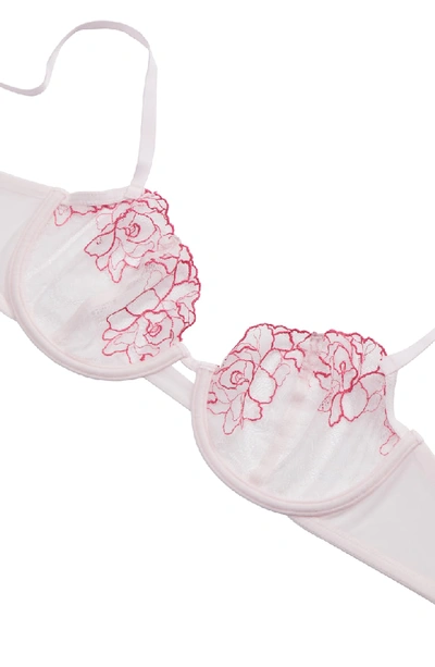 Shop Skarlett Blue Condesa Underwire Balconette Bra In Soft Pink/ Confetti