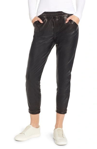 Shop David Lerner Cuffed Tapered Jogger Pants In Black