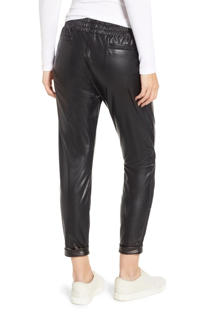 Shop David Lerner Cuffed Tapered Jogger Pants In Black