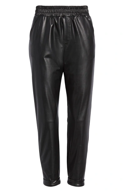 Shop David Lerner Cuffed Tapered Jogger Pants In Black