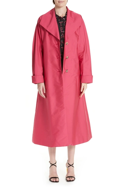 Shop Etro Taffeta Trench Coat In Pink
