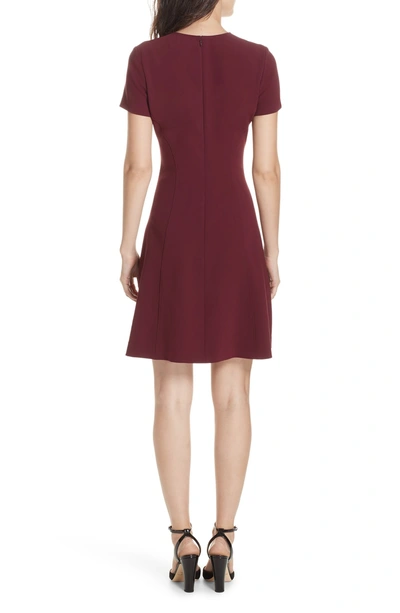 Shop Theory Modern Seamed Dress In Deep Mulberry