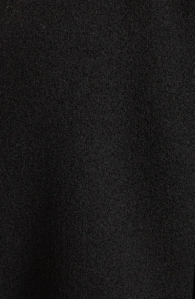 Shop Givenchy Fringe Hem Wool Crepe Sheath Dress In Black
