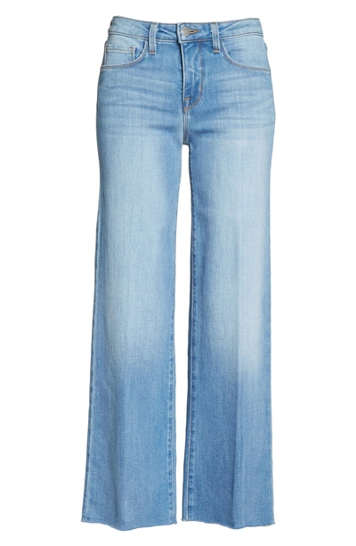 Shop L Agence Danica Crop Wide Leg Jeans In Lake Blue