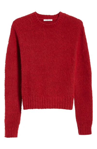 Shop Helmut Lang Brushed Wool & Alpaca Blend Sweater In Scarlet