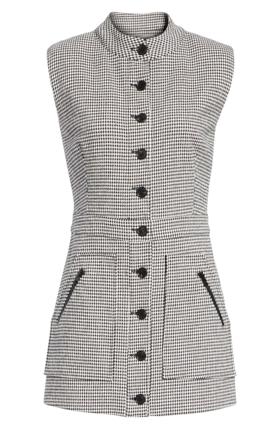 Shop Veronica Beard Leigh Houndstooth Minidress In Black/white