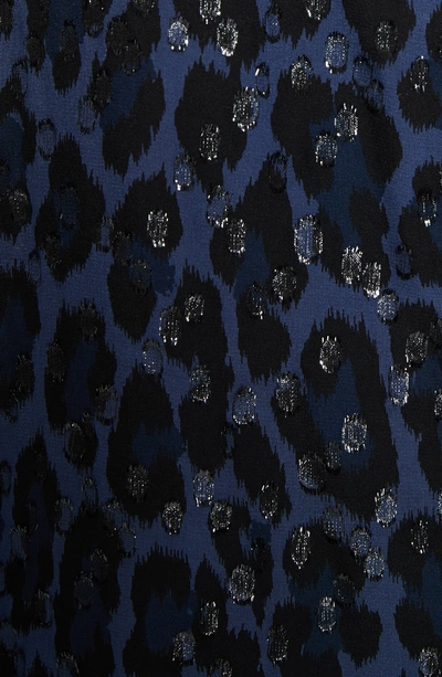Shop Kate Spade Leopard Clip Dot Minidress In Light Adriatic Blue