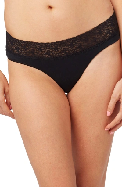 Shop Rosie Pope Low Rise Seamless Maternity/postpartum Thong In Black
