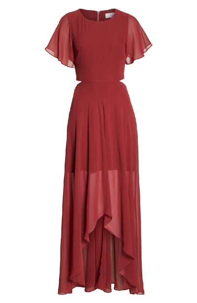 Shop Ali & Jay Cutout Maxi Dress In Dusty Rose