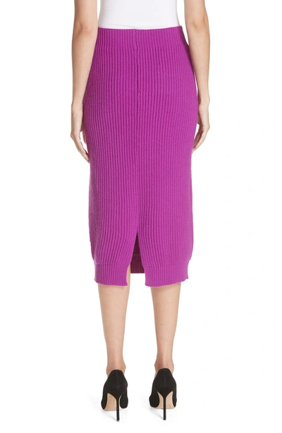 Shop Marc Jacobs Wool & Cashmere Pencil Skirt In Magenta