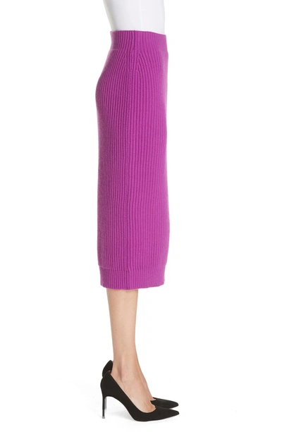 Shop Marc Jacobs Wool & Cashmere Pencil Skirt In Magenta