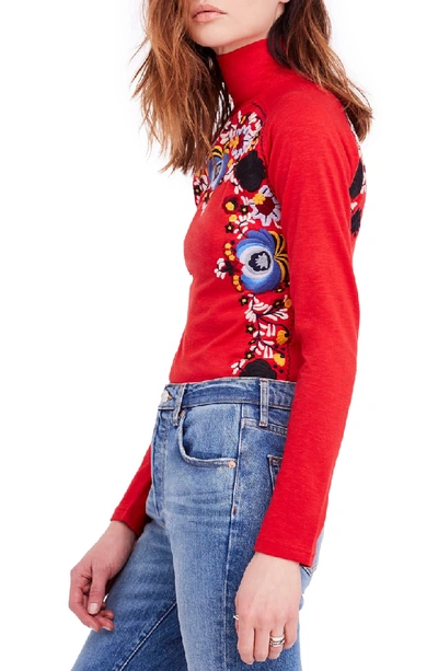 Shop Free People Disco Rose Top In Red