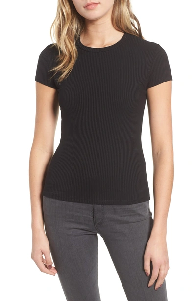 Shop Amour Vert Diana Ribbed Tee In Black