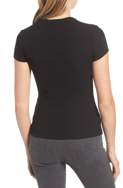 Shop Amour Vert Diana Ribbed Tee In Black