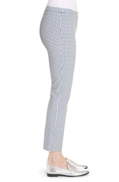 Shop Theory Gingham Check Skinny Pants In Blue Multi