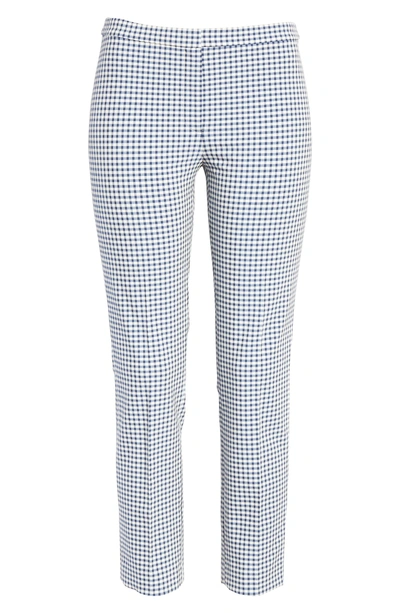 Shop Theory Gingham Check Skinny Pants In Blue Multi