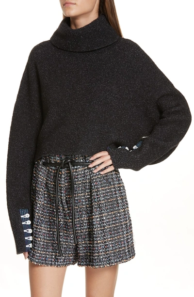 Shop 3.1 Phillip Lim / フィリップ リム Button Cuff Wool Blend Sweater In Black