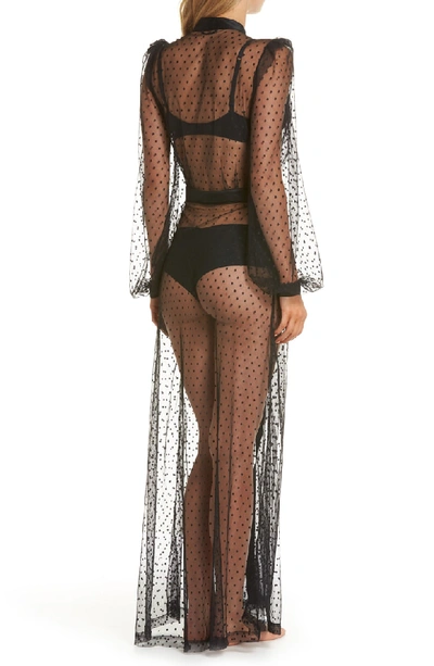 Shop Dita Von Teese La Marr Lace Robe In Black