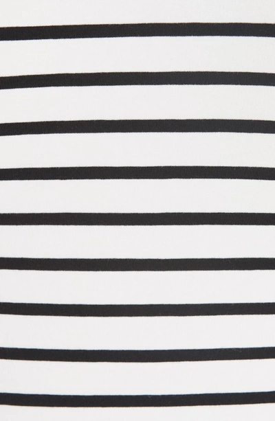 Shop Atm Anthony Thomas Melillo Stretch Pima Cotton Baby Tee In Chalk/ Black Stripe