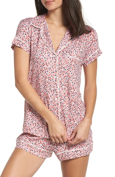 Shop Eberjey Sleep Chic Short Pajamas In Holly/ Ivory