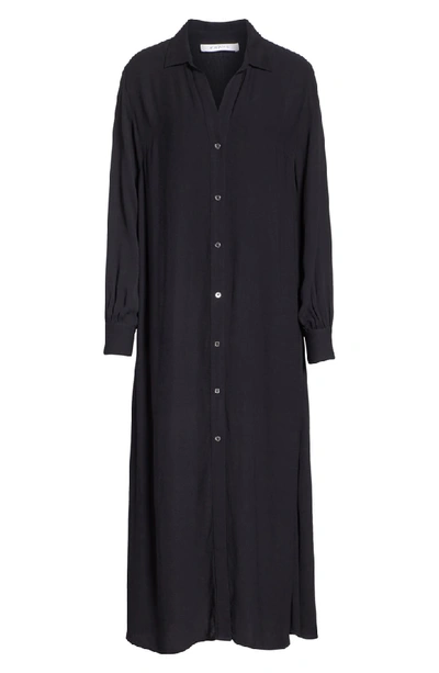 Shop Frame Maxi Shirtdress In Noir