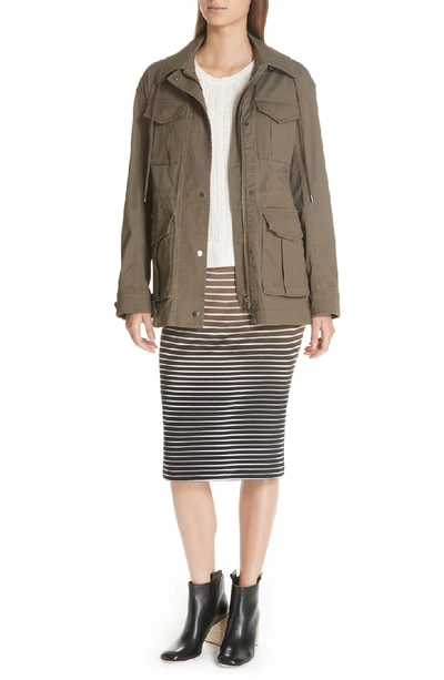 Shop Atm Anthony Thomas Melillo Enzyme Washed Field Jacket In Faded Army