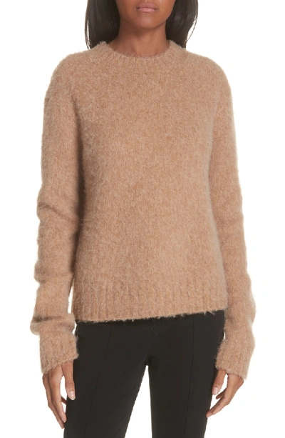 Shop Helmut Lang Brushed Wool & Alpaca Blend Sweater In Band