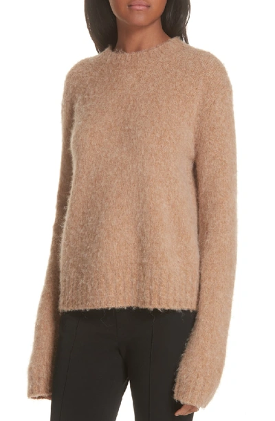 Shop Helmut Lang Brushed Wool & Alpaca Blend Sweater In Band