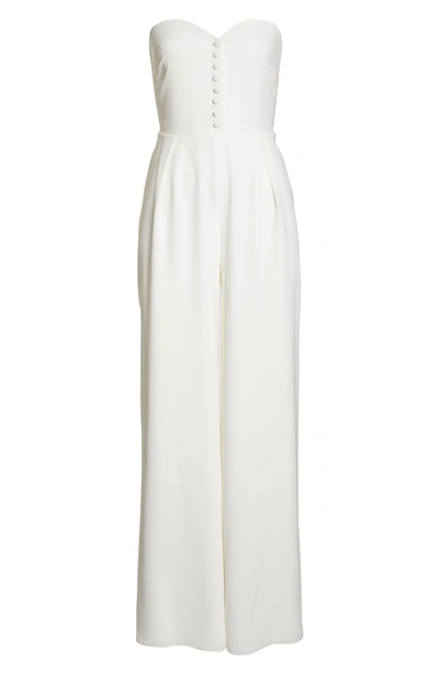 Shop Joanna August Aretha Strapless Jumpsuit In White