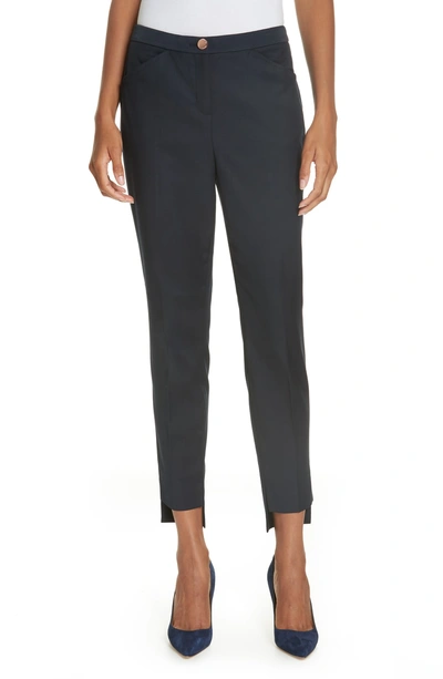 Shop Ted Baker Ted Working Title Rivaat Skinny Trousers In Dark Blue