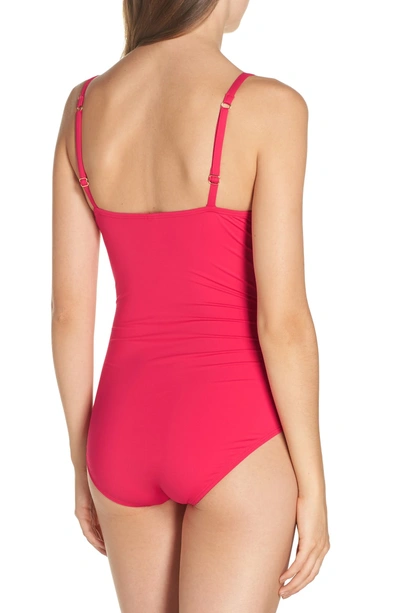 Shop Tommy Bahama Pearl One-piece Swimsuit In Cerise