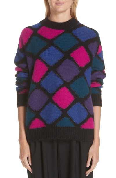 Shop Marc Jacobs Cashmere Blend Sweater In Black Multi
