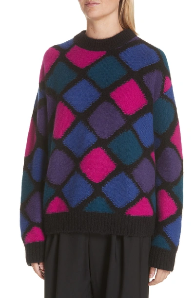 Shop Marc Jacobs Cashmere Blend Sweater In Black Multi